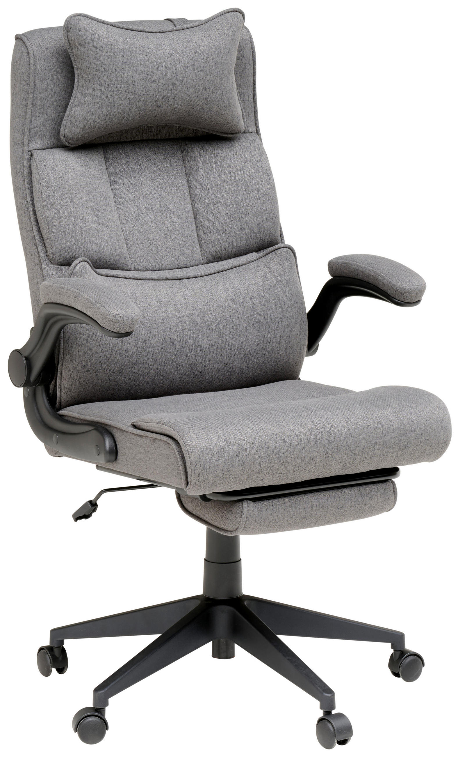 CHEFSESSEL  in Webstoff Dunkelgrau  - Dunkelgrau/Schwarz, MODERN, Kunststoff/Textil (62/112-122/65cm) - MID.YOU