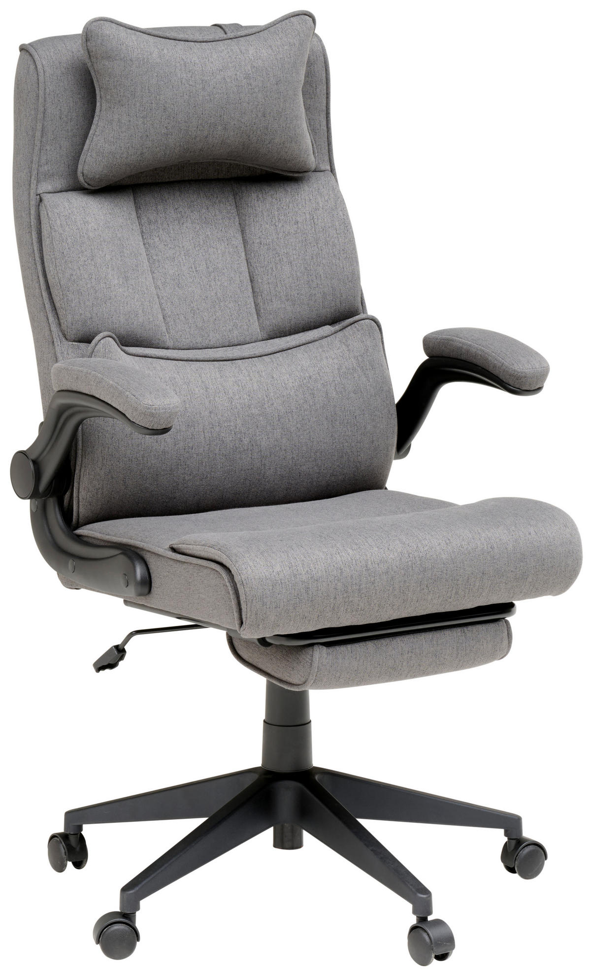 CHEFSESSEL  in Webstoff Dunkelgrau  - Dunkelgrau/Schwarz, MODERN, Kunststoff/Textil (62/112-122/65cm) - MID.YOU