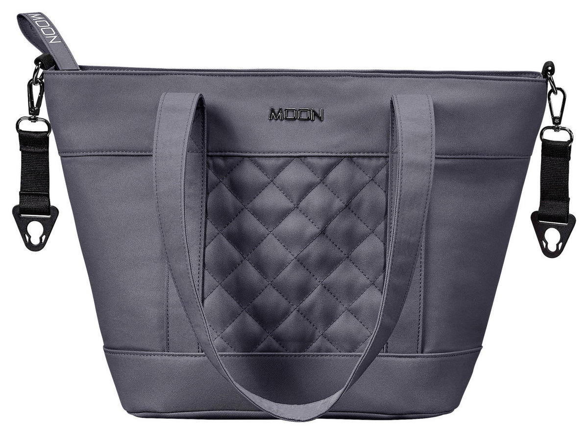 WICKELTASCHE V-Shape Bag  - Waldgrün/Hellgrau, Basics, Textil (41/16/28cm) - Moon