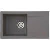 SPÜLE 1712DENVER78X44G  - Grau, Trend, Glas/Kunststoff (78/17/43,5cm) - Respekta