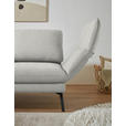 ECKSOFA  in Flachgewebe Silberfarben  175-224/255-365 cm  - Silberfarben/Schwarz, Design, Textil/Metall (175-224/255-365cm) - Dieter Knoll