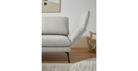 ECKSOFA  in Flachgewebe Silberfarben  175-224/255-365 cm  - Silberfarben/Schwarz, Design, Textil/Metall (175-224/255-365cm) - Dieter Knoll