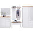 Vorzimmerkombination/Garderobe - Eichefarben/Weiß, Design, Glas/Holzwerkstoff (192/193/38cm) - Novel Vorzimmerkombination/Garderobe - Eichefarben/Weiß, Design, Glas/Holzwerkstoff (192/193/38cm) - Novel
