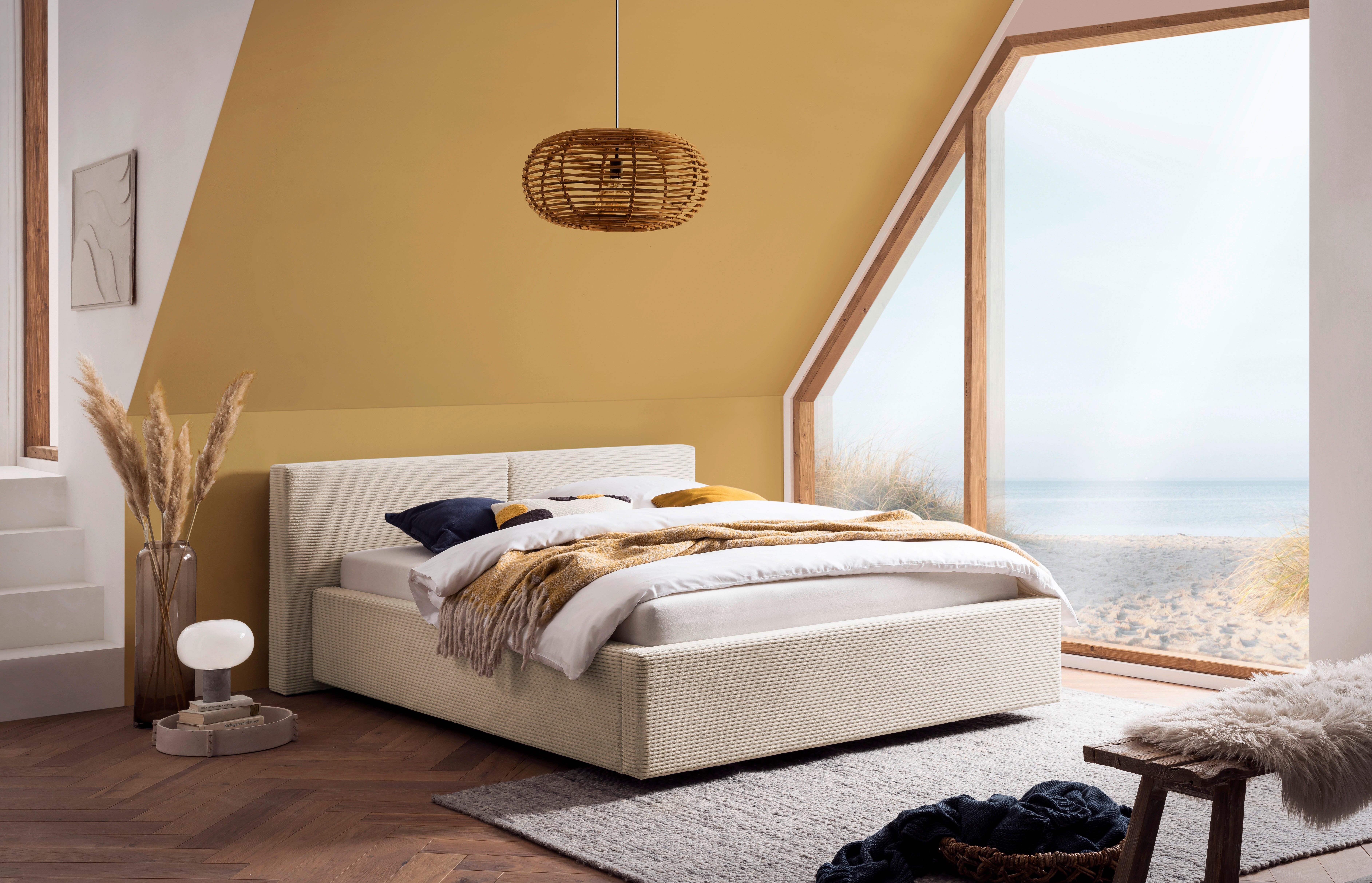 POLSTERBETT 140/200 cm  in Beige  - Beige, Basics, Textil (140/200cm) - Xora