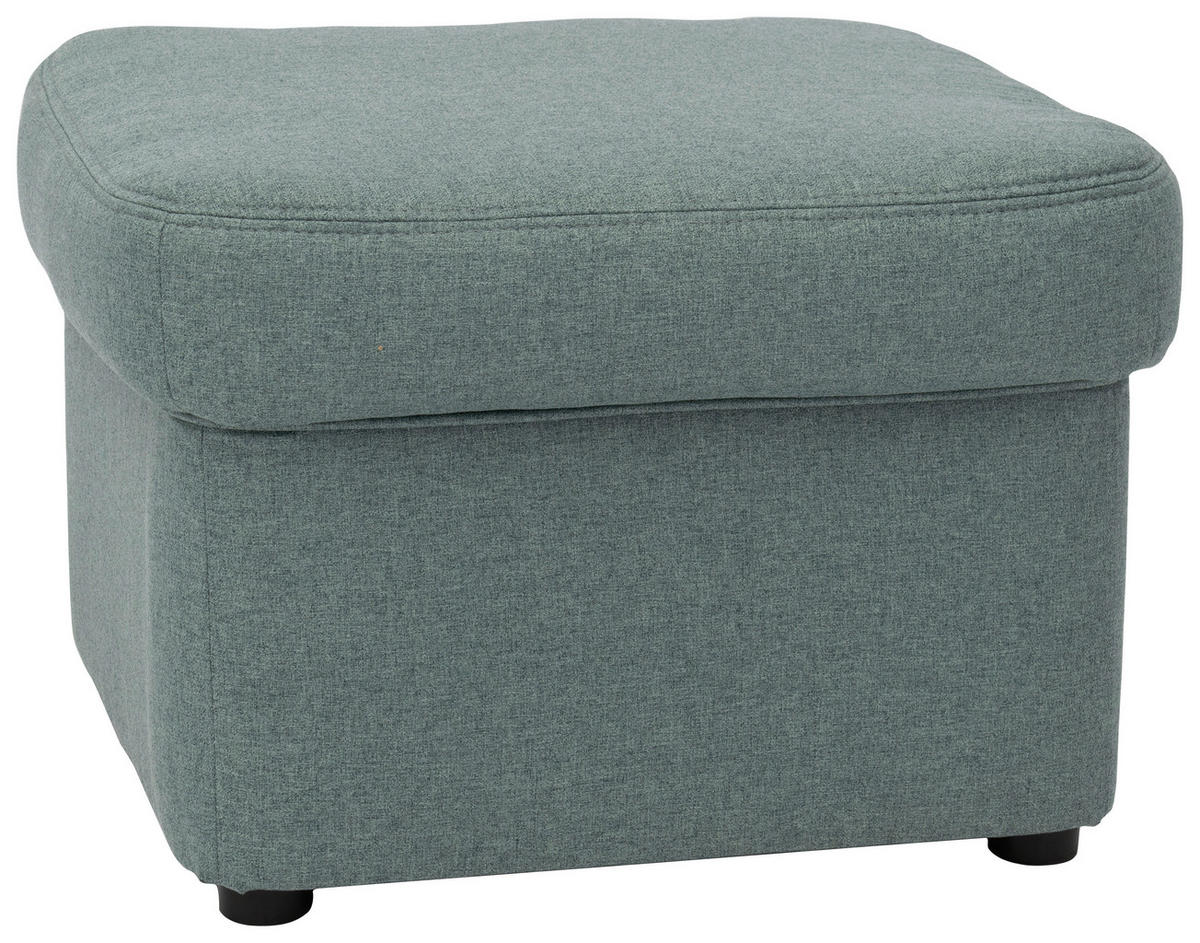 HOCKER Webstoff Hellblau  - Schwarz/Hellblau, KONVENTIONELL, Kunststoff/Textil (60/40/60cm) - MID.YOU