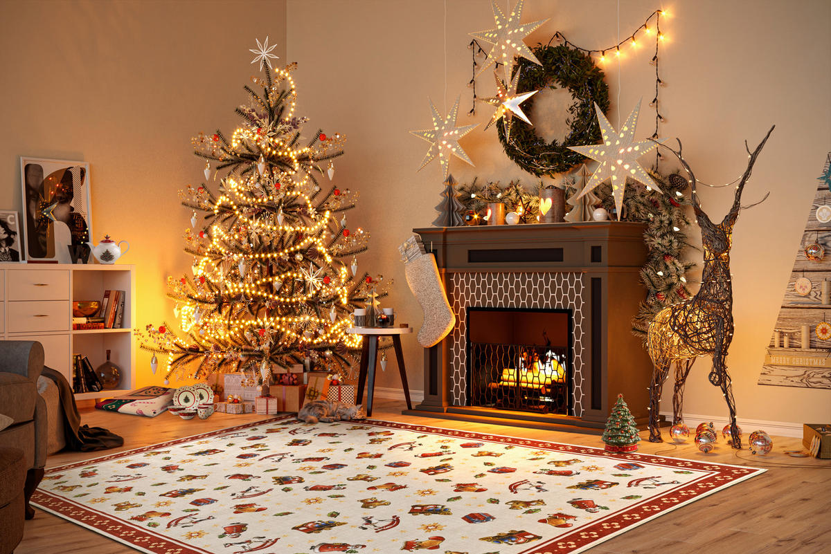 FLACHWEBETEPPICH 160/230 cm Toy's Delight Multicolor, Rot  - Rot/Multicolor, Trend, Kunststoff/Textil (160/230cm) - Villeroy & Boch