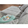 Ecksofa mit Funktion Greige Flachgewebe Zierkissen, Rückenkissen, Bettkasten, Schlaffunktion, Rücken echt, Liegefläche im Originalstoff  - Greige/Schwarz, KONVENTIONELL, Kunststoff/Textil (190/277cm) - Carryhome