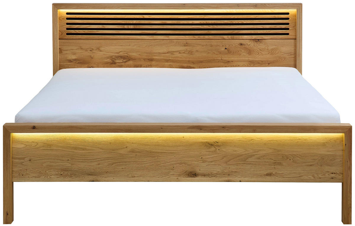 BETT 160/200 cm  Eichefarben   - Eichefarben, Modern, Holz (160/200cm) - Livetastic