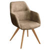 ARMLEHNSTUHL  in Flachgewebe  - Eichefarben/Beige, Design, Holz/Textil (57/85,5/65cm) - Voleo