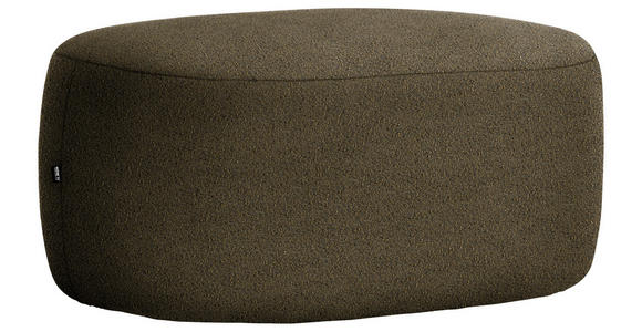 HOCKER in Textil Olivgrün - Schwarz/Olivgrün, MODERN, Kunststoff/Textil (88/43/66cm) - Hom`in