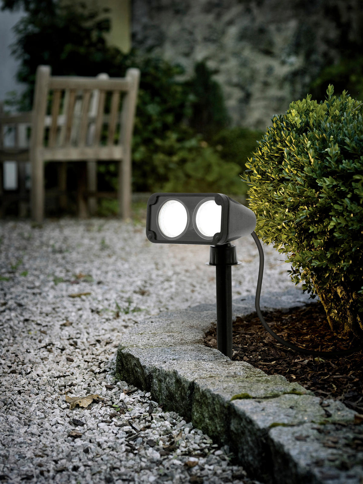 AUßENSTEHLEUCHTE 11,5/11,5/18 cm  - Transparent/Schwarz, Design, Kunststoff (11,5/11,5/18cm) - Eglo