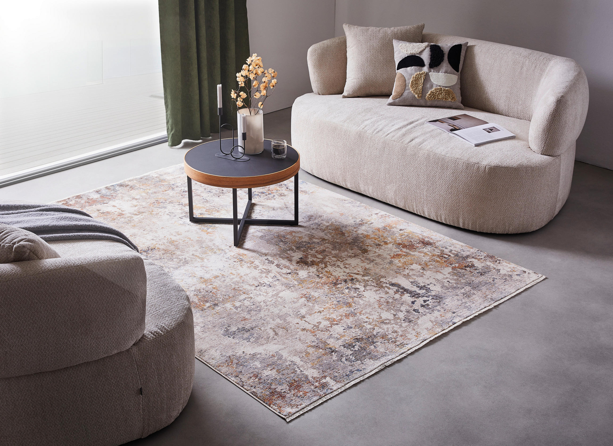 VINTAGE-TEPPICH 240/340 cm Samarkand Multicolor, Graubraun  - Graubraun/Multicolor, LIFESTYLE, Textil (240/340cm) - Novel