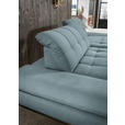 ECKSOFA  in Mikrofaser Pastellblau  290/198 cm  - Pastellblau/Schwarz, Design, Textil/Metall (290/198cm) - Xora