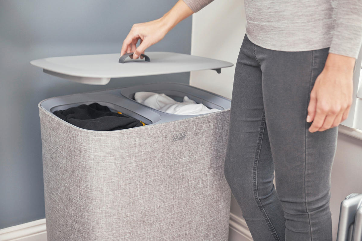 KOŠARA ZA RUBLJE      56/71/39,5 cm      - siva, Basics, tekstil (56/71/39,5cm) - Joseph Joseph