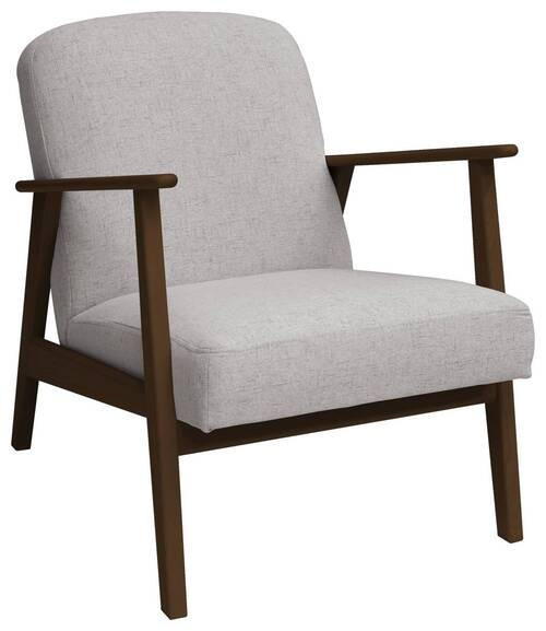 SESSEL in Webstoff Grau, Beige, Dunkelbraun  - Dunkelbraun/Beige, Natur, Holz/Textil (63/78/78cm) - Livetastic