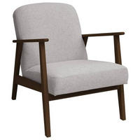 SESSEL in Webstoff Grau, Beige, Dunkelbraun  - Dunkelbraun/Beige, Natur, Holz/Textil (63/78/78cm) - Livetastic