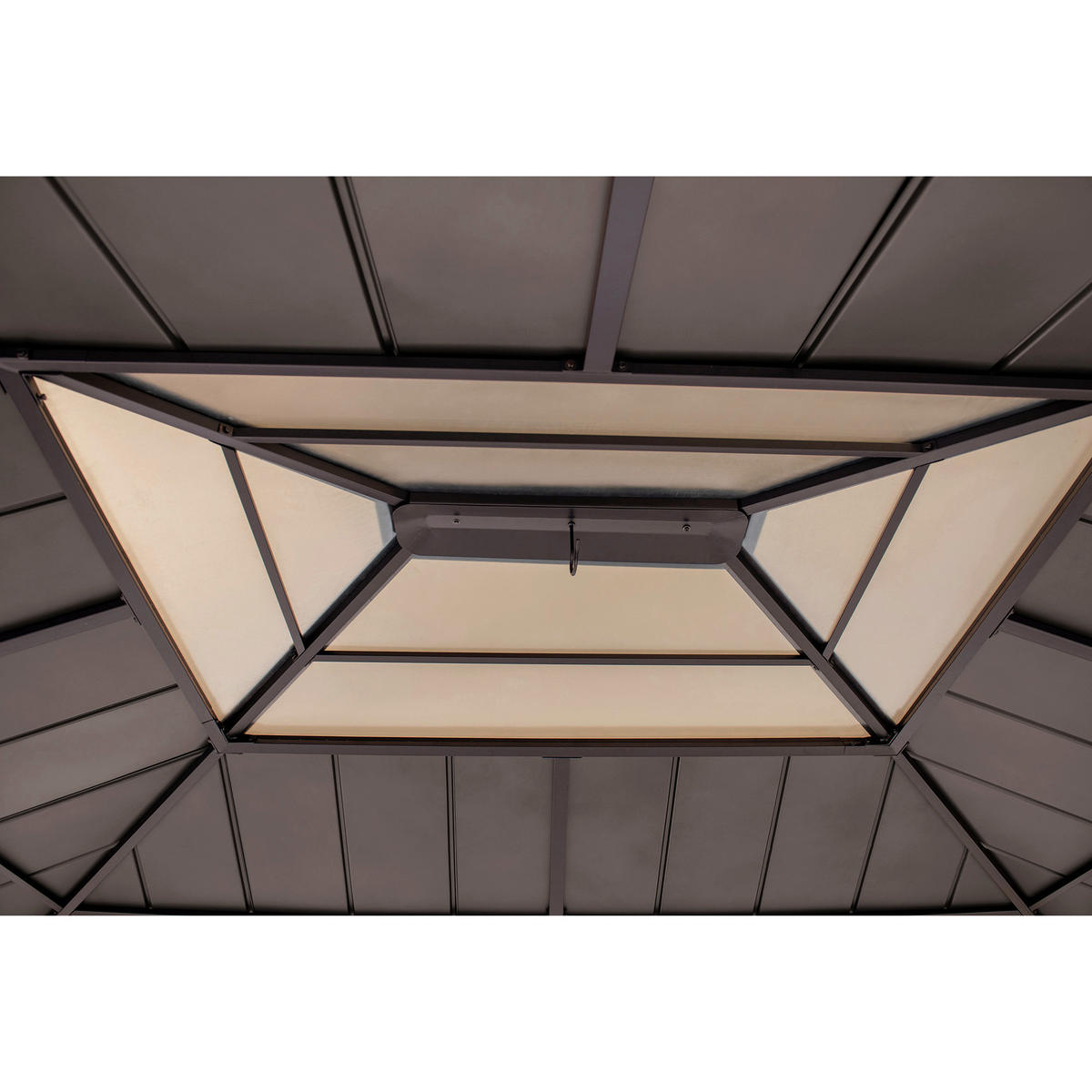 PAVILLON 393,5/335,5/286,5 cm   - Dunkelbraun/Naturfarben, Basics, Holz/Kunststoff (393,5/335,5/286,5cm)