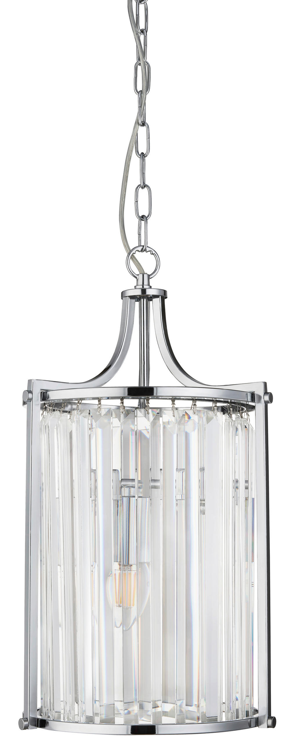 Searchlight Kristall-Hängeleuchte Victoria Chrom 150 cm