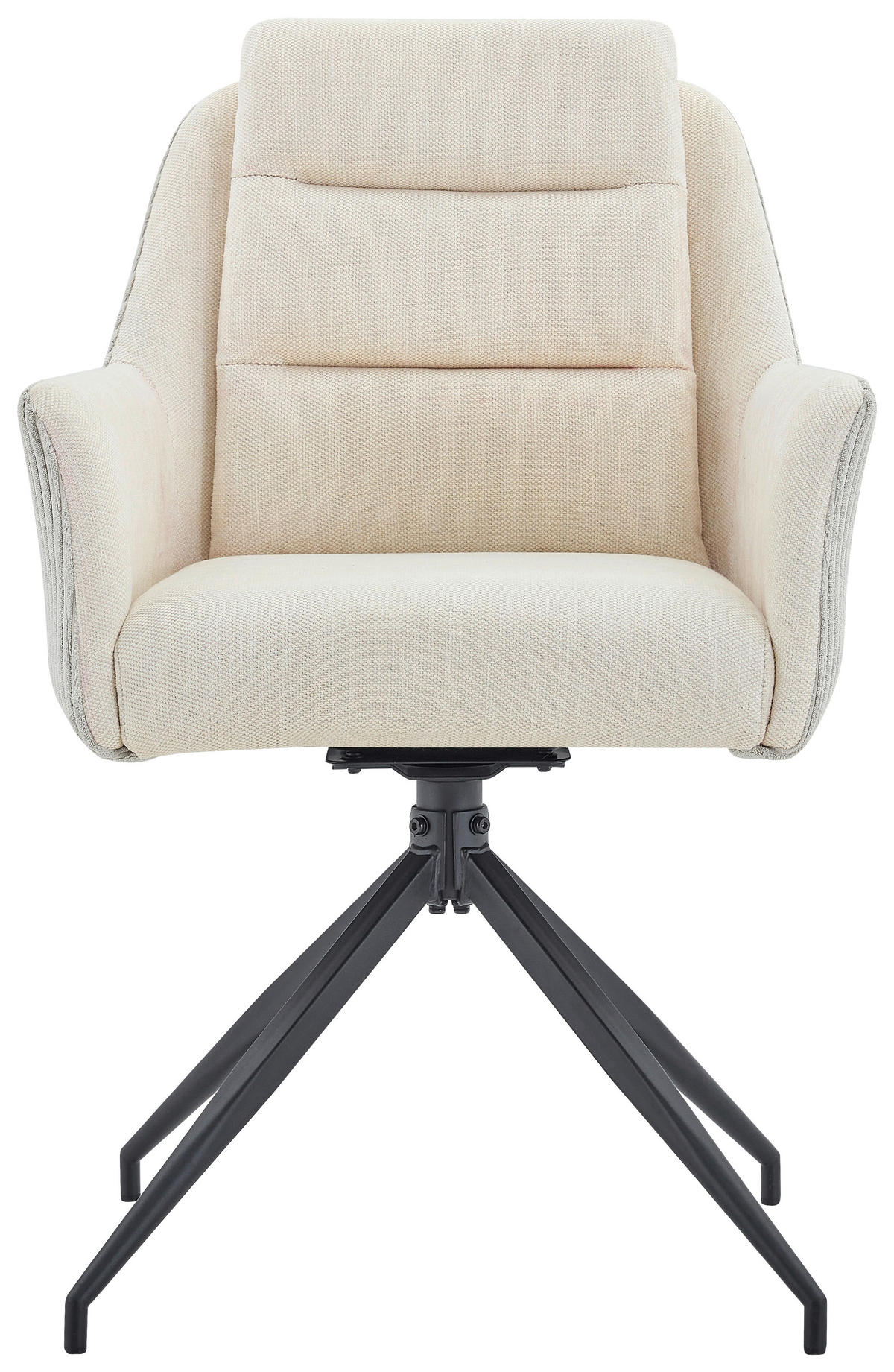 ARMLEHNSTUHL   Samt, Webstoff  - Beige/Schwarz, MODERN, Holz/Textil (61/93/61cm) - Livetastic