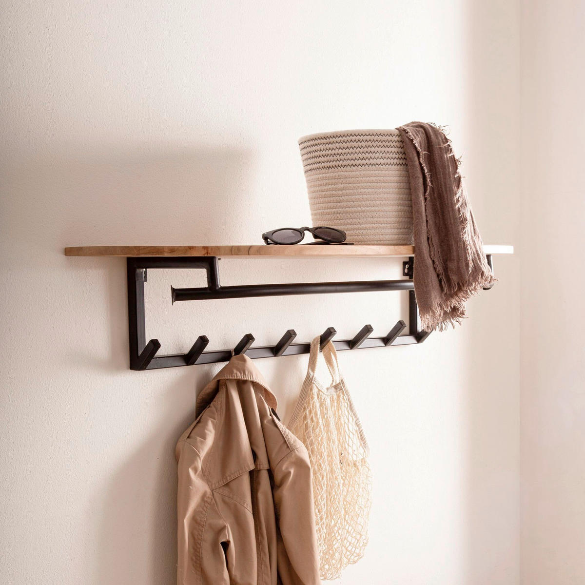 Ansamblu De Hol, 100/30/20 cm  - culoare lemn acacia, Design, lemn (100/30/20cm) - Livetastic