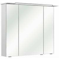 SPIEGELSCHRANK 82/71/16 cm  - Silberfarben/Weiß, KONVENTIONELL, Glas/Holzwerkstoff (82/71/16cm) - Xora