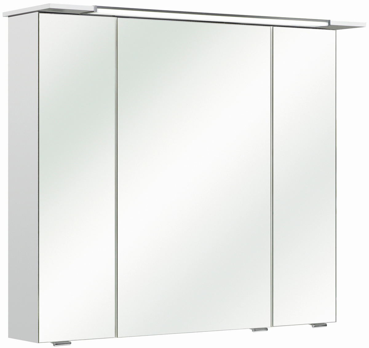 SPIEGELSCHRANK 82/71/16 cm  - Silberfarben/Weiß, KONVENTIONELL, Glas/Holzwerkstoff (82/71/16cm) - Xora