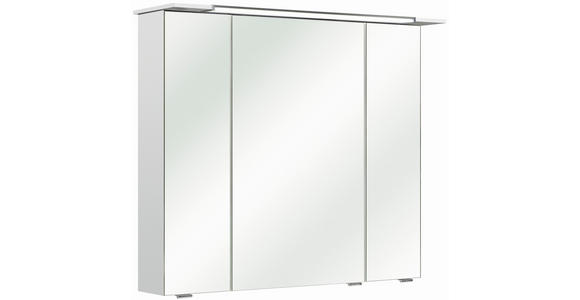 SPIEGELSCHRANK 82/71/16 cm  - Silberfarben/Weiß, KONVENTIONELL, Glas/Holzwerkstoff (82/71/16cm) - Xora