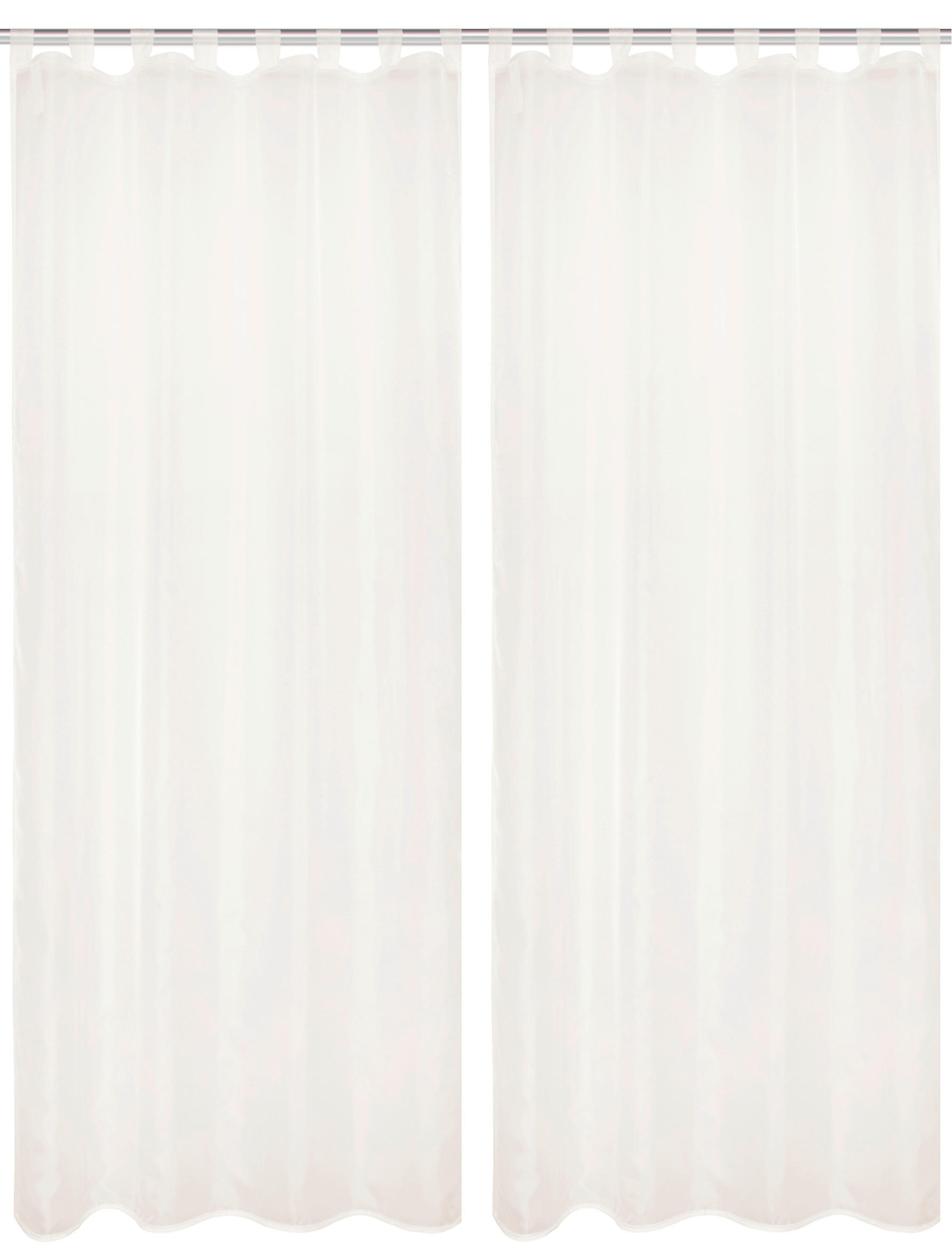 SCHLAUFENSCHAL  transparent   135/245 cm 2 Stück  - Weiß, Basics, Textil (135/245cm)