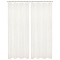 SCHLAUFENVORHANG transparent  - Weiß, Basics, Textil (135/245cm)
