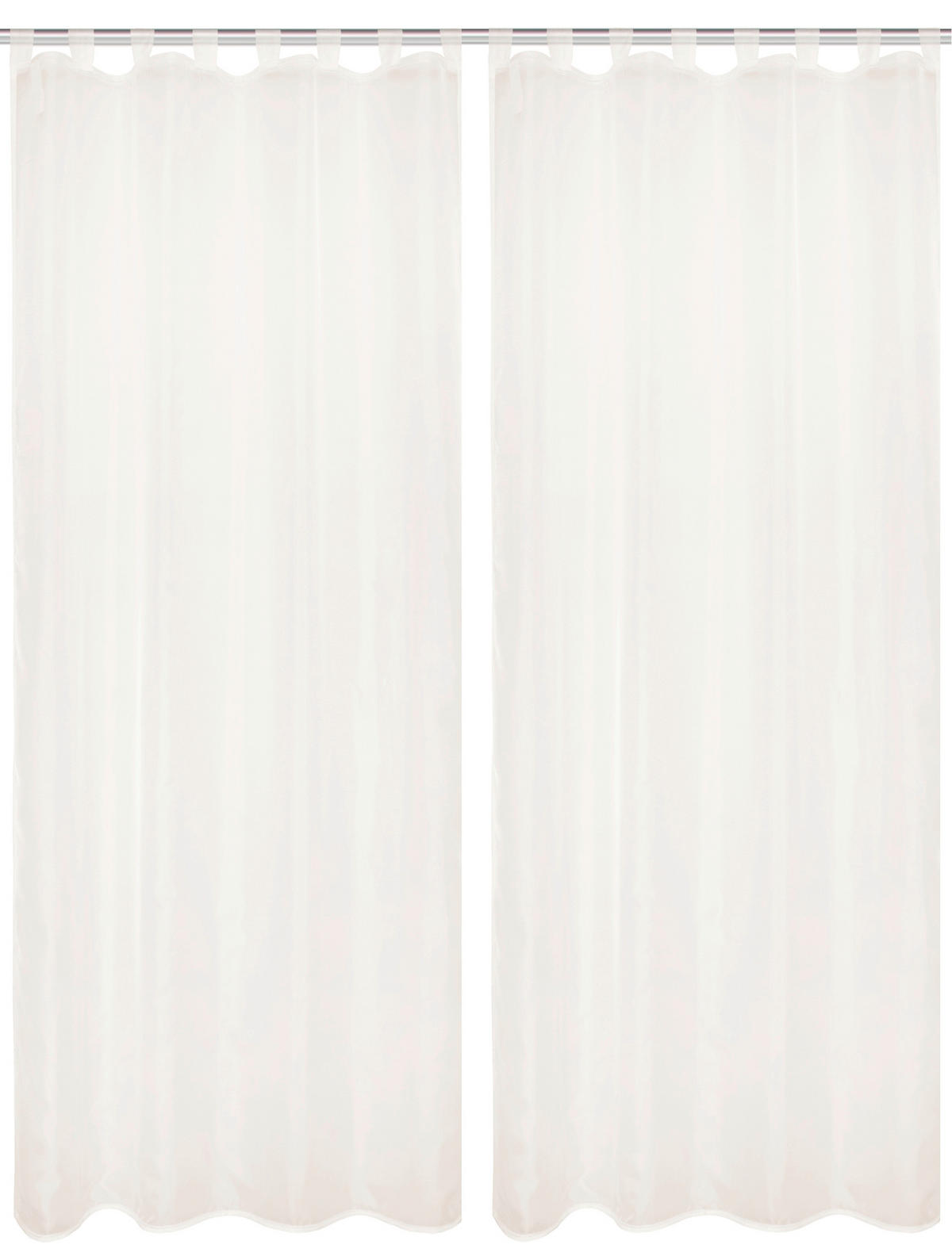 SCHLAUFENVORHANG transparent  - Weiß, Basics, Textil (135/245cm)