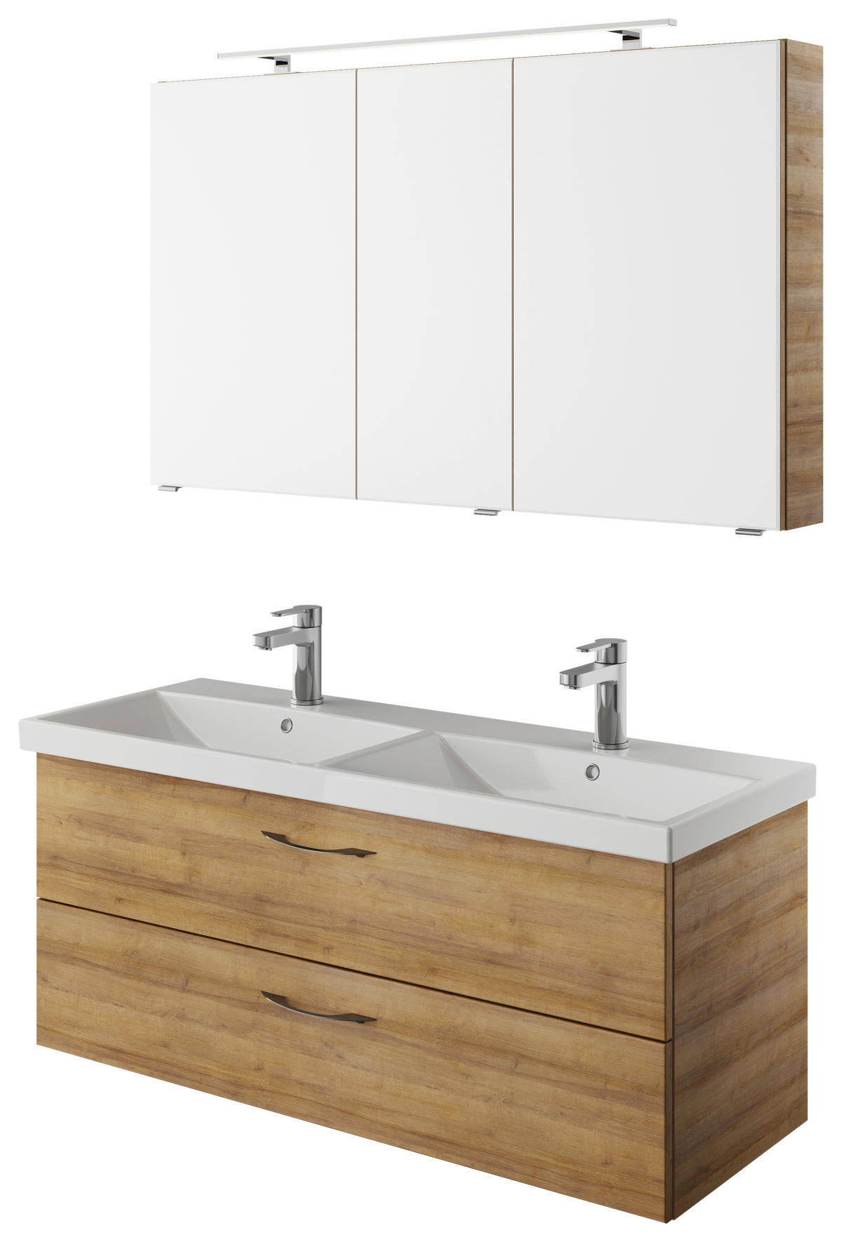 BADEZIMMER  in 120 cm  - Weiß/Grau, KONVENTIONELL, Holzwerkstoff (120cm) - Pelipal