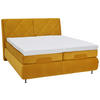 BOXSPRINGBETT 180/200 cm  in Gelb  - Gelb/Schwarz, Konventionell, Textil/Metall (180/200cm) - Dieter Knoll