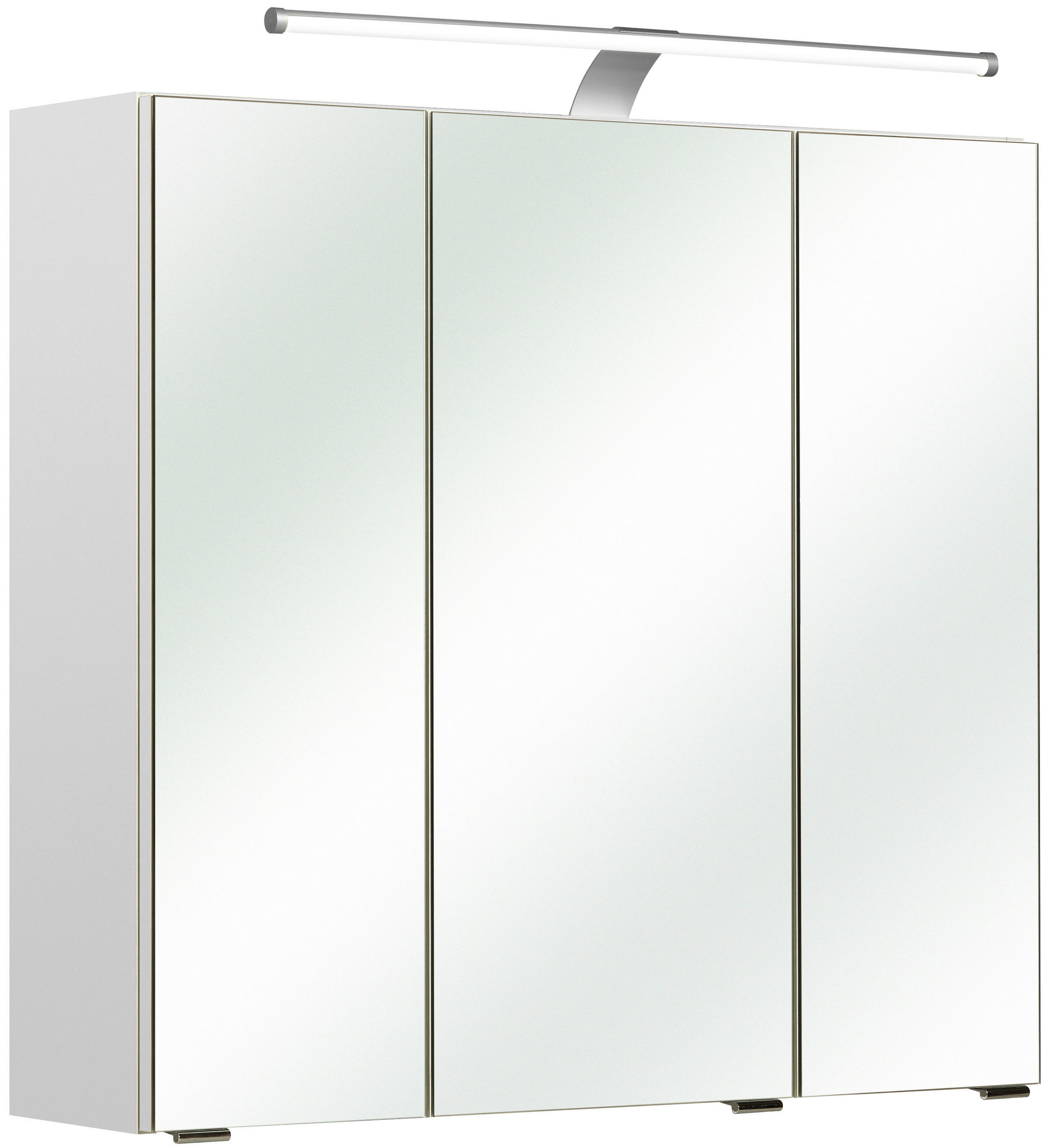 ZRKADLOVÁ SKRINKA, biela, 75/70/20 cm  - biela, Konventionell, kompozitné drevo/sklo (75/70/20cm) - Xora