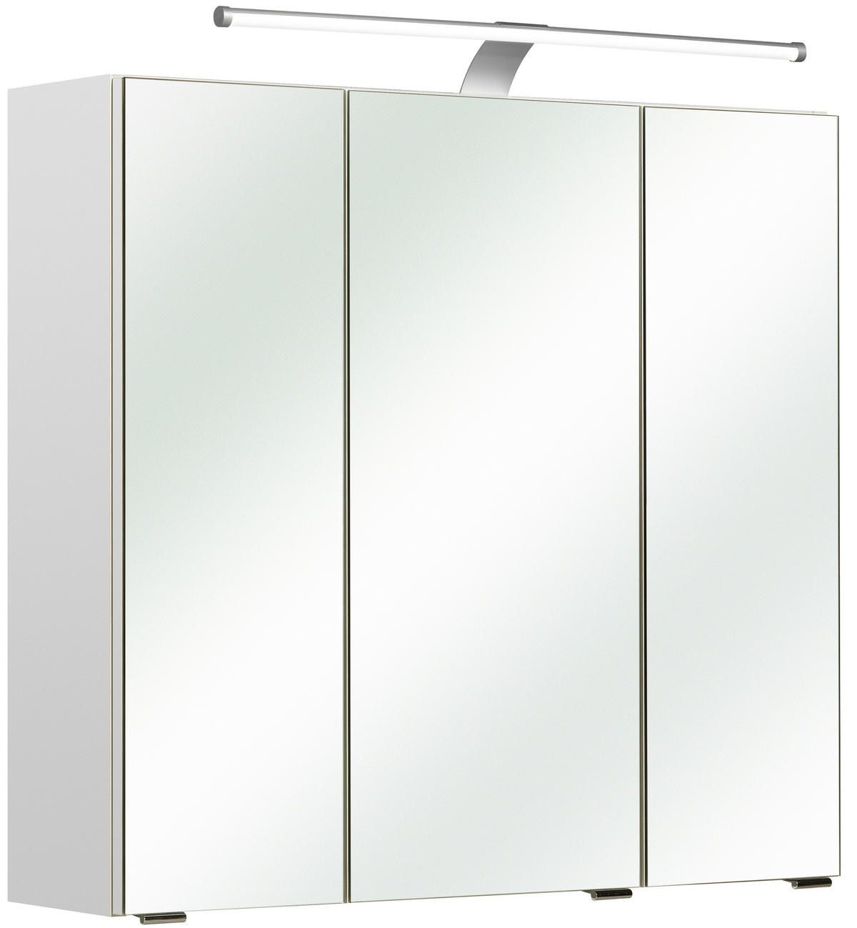 ZRKADLOVÁ SKRINKA, biela, 75/70/20 cm  - biela, Konventionell, kompozitné drevo/sklo (75/70/20cm) - Xora