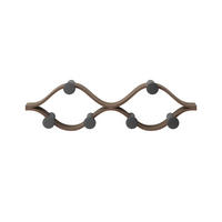 STENSKI OBEŠALNIK - črna/barva oreha, Konvencionalno, umetna masa/les (43/13/6cm) - Umbra