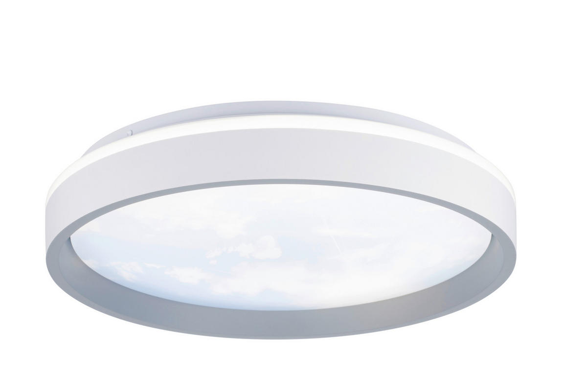 LED-DECKENLEUCHTE Solin 39/8 cm   - Weiß, LIFESTYLE, Kunststoff/Metall (39/8cm) - Novel