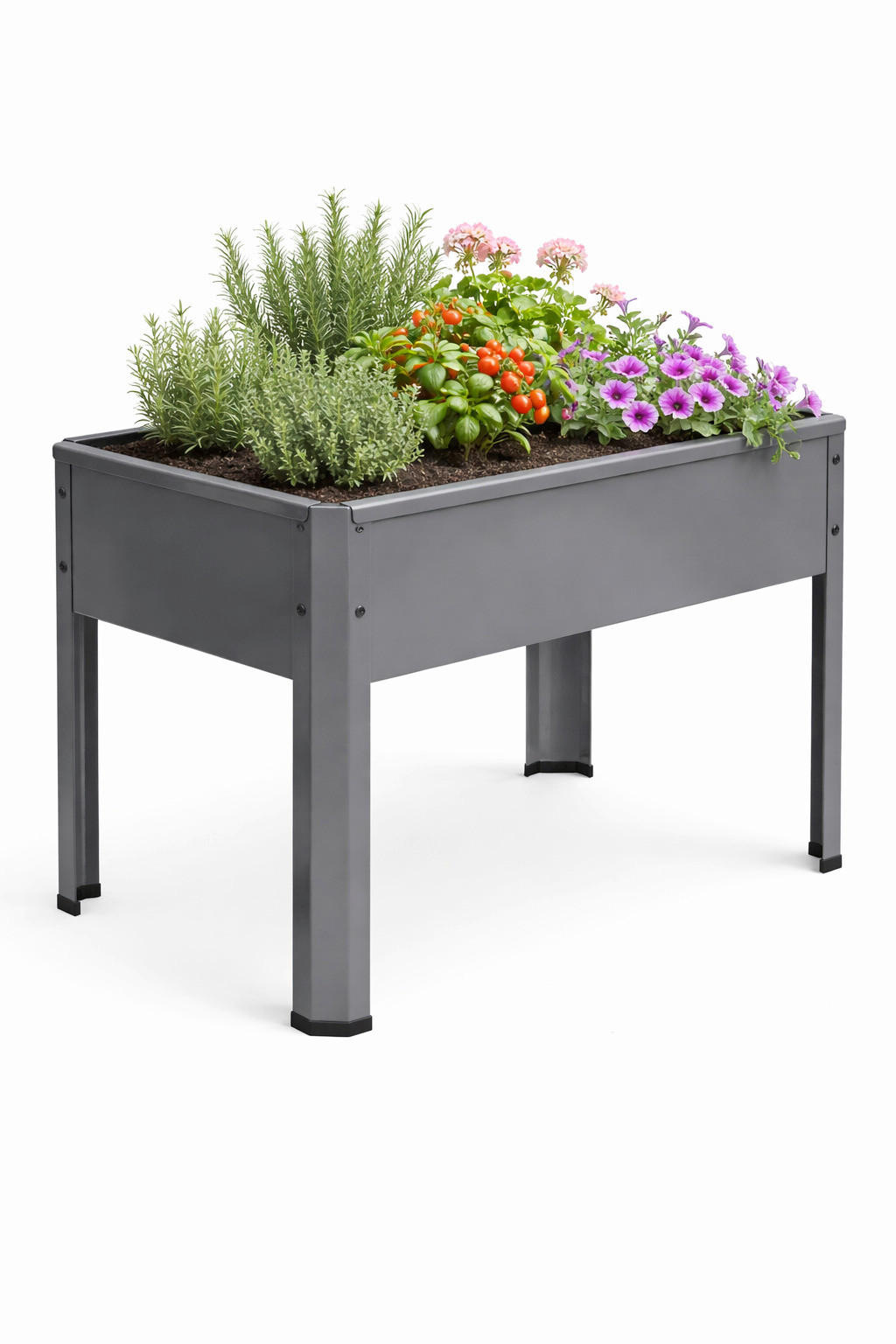 HOCHBEET - Schwarz, Modern, Metall (50/45/40cm)
