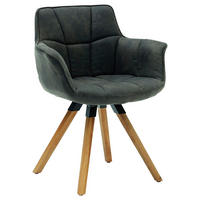 ARMLEHNSTUHL  in Mikrofaser  - Eichefarben/Anthrazit, KONVENTIONELL, Holz/Textil (67/85/60cm) - Musterring