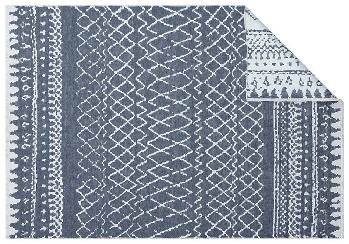 RAVNO TKANA PREPROGA  NATURALI     120/180 cm    tkano  bela, temno siva  - temno siva/bela, Trendi, tekstil (120/180cm) - Novel
