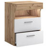 NACHTSCHRANK 45/61/39 cm  - Honigeiche/Silberfarben, MODERN, Holzwerkstoff/Kunststoff (45/61/39cm) - MID.YOU