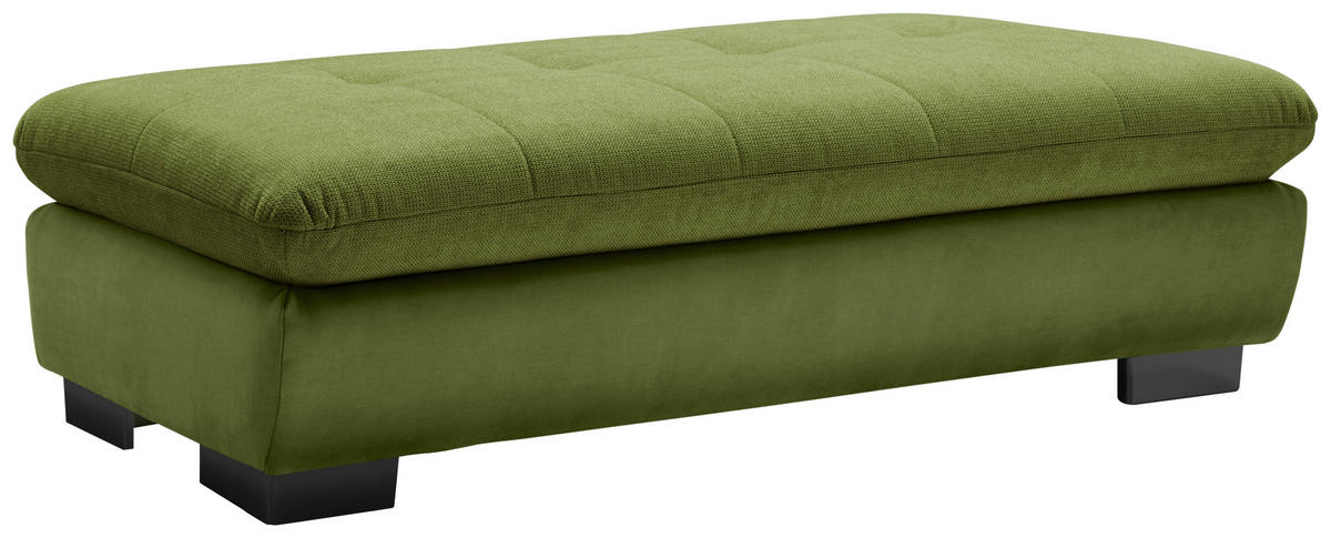 SEDEŽNA GARNITURA, gladka tkanina zelena  - črna/zelena, Design, kovina/tekstil (341/204cm) - Xora
