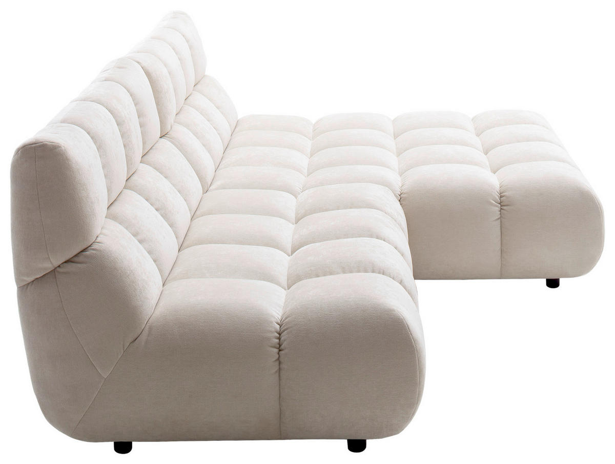 ECKSOFA  in Chenille Naturfarben  293/178 cm  - Schwarz/Naturfarben, Design, Kunststoff/Textil (293/178cm) - Pure Home Lifestyle