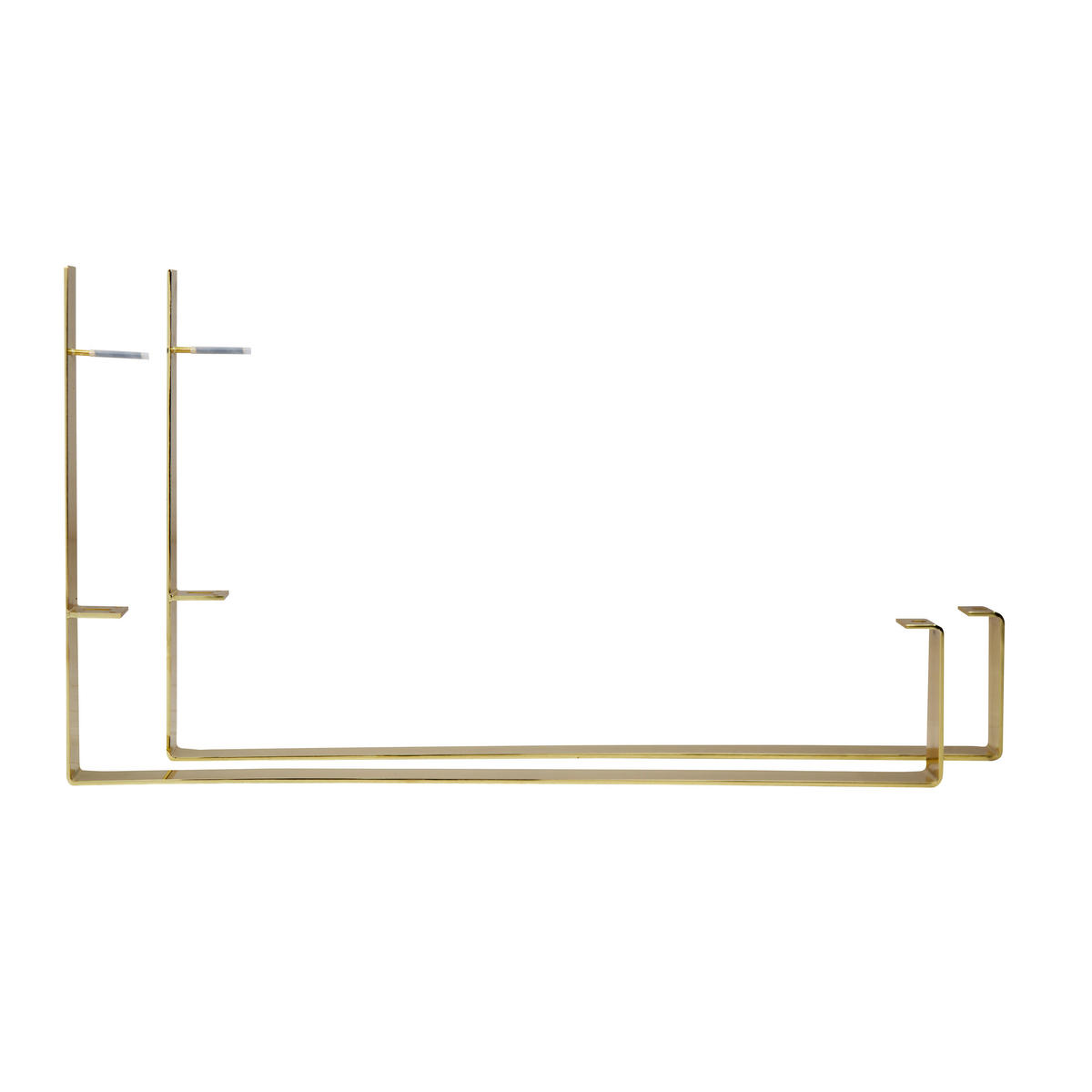 ECKSOFA Schwarz Velours Rücken echt  - Goldfarben/Schwarz, KONVENTIONELL, Textil/Metall (264/264cm) - Carryhome