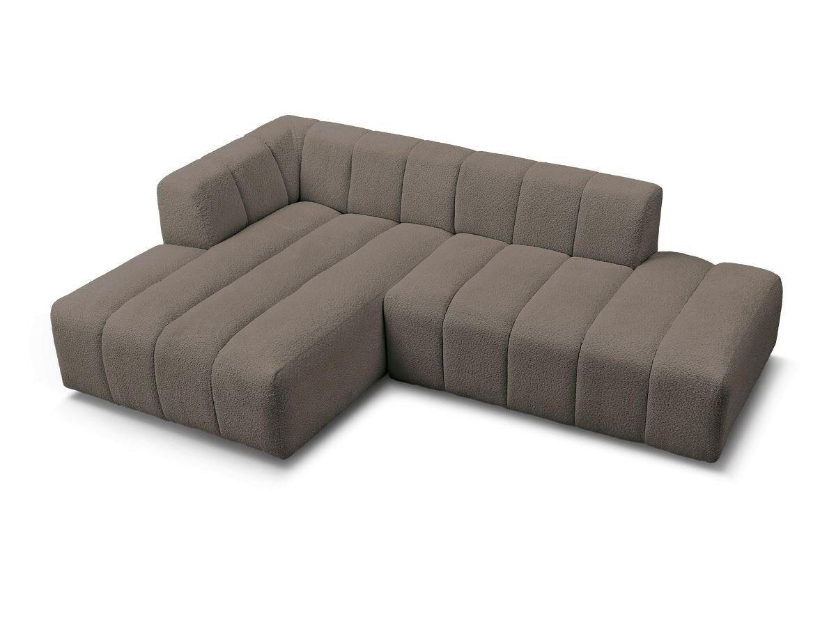 ECKSOFA  ANNECY Taupe Bouclé  - Taupe/Schwarz, MODERN, Kunststoff/Textil (170/262cm)