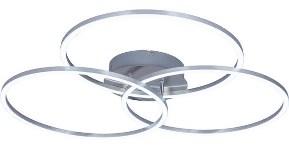 LED-DECKENLEUCHTE 71/52/9 cm   - Alufarben, Design, Kunststoff/Metall (71/52/9cm) - Novel