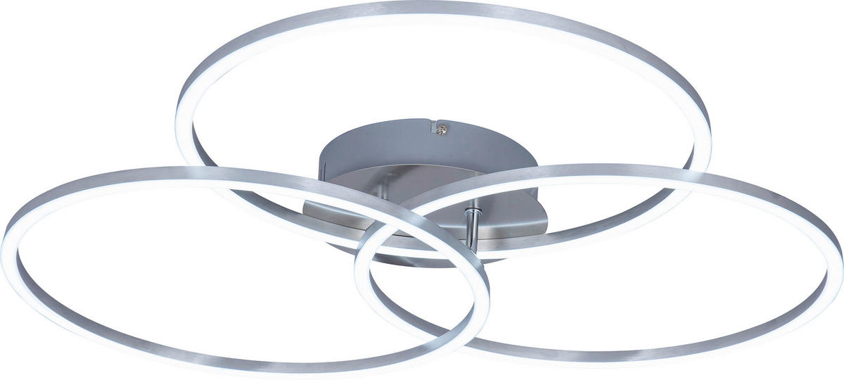 LED-DECKENLEUCHTE 71/52/9 cm   - Alufarben, Design, Kunststoff/Metall (71/52/9cm) - Novel