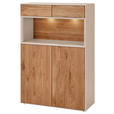 HIGHBOARD Sandfarben, Wildeiche  90/133/39 cm  - Sandfarben/Wildeiche, Design, Holz/Holzwerkstoff (90/133/39cm) - Dieter Knoll