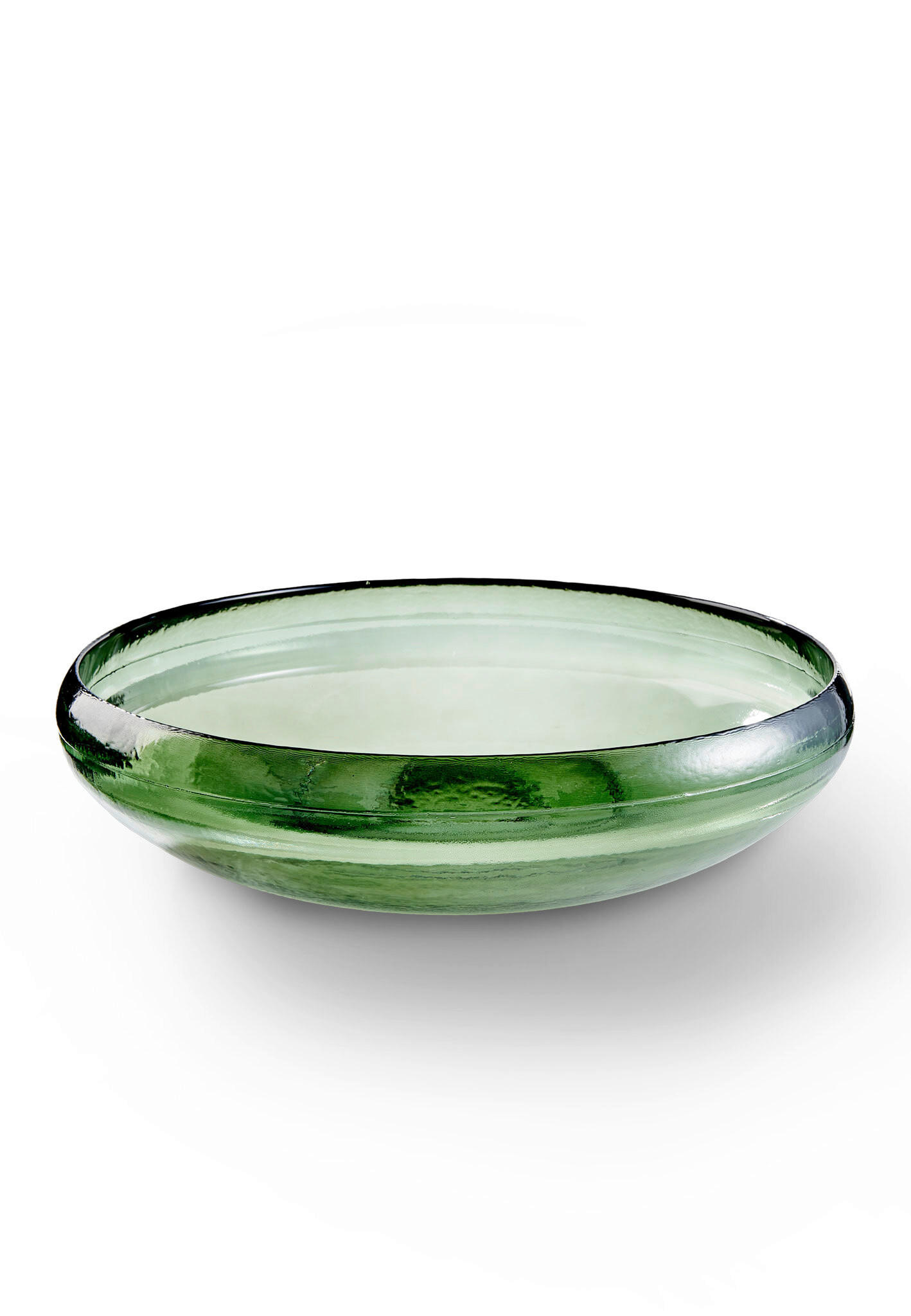 DEKORSKÅL  35/9 cm   - smaragdgrön, Basics, glas (35/9cm) - FYNCH-HATTON
