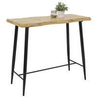 BARTISCH rechteckig Schwarz, Eichefarben  - Eichefarben/Schwarz, MODERN, Holzwerkstoff/Metall (120/60/108,5cm) - Boxxx