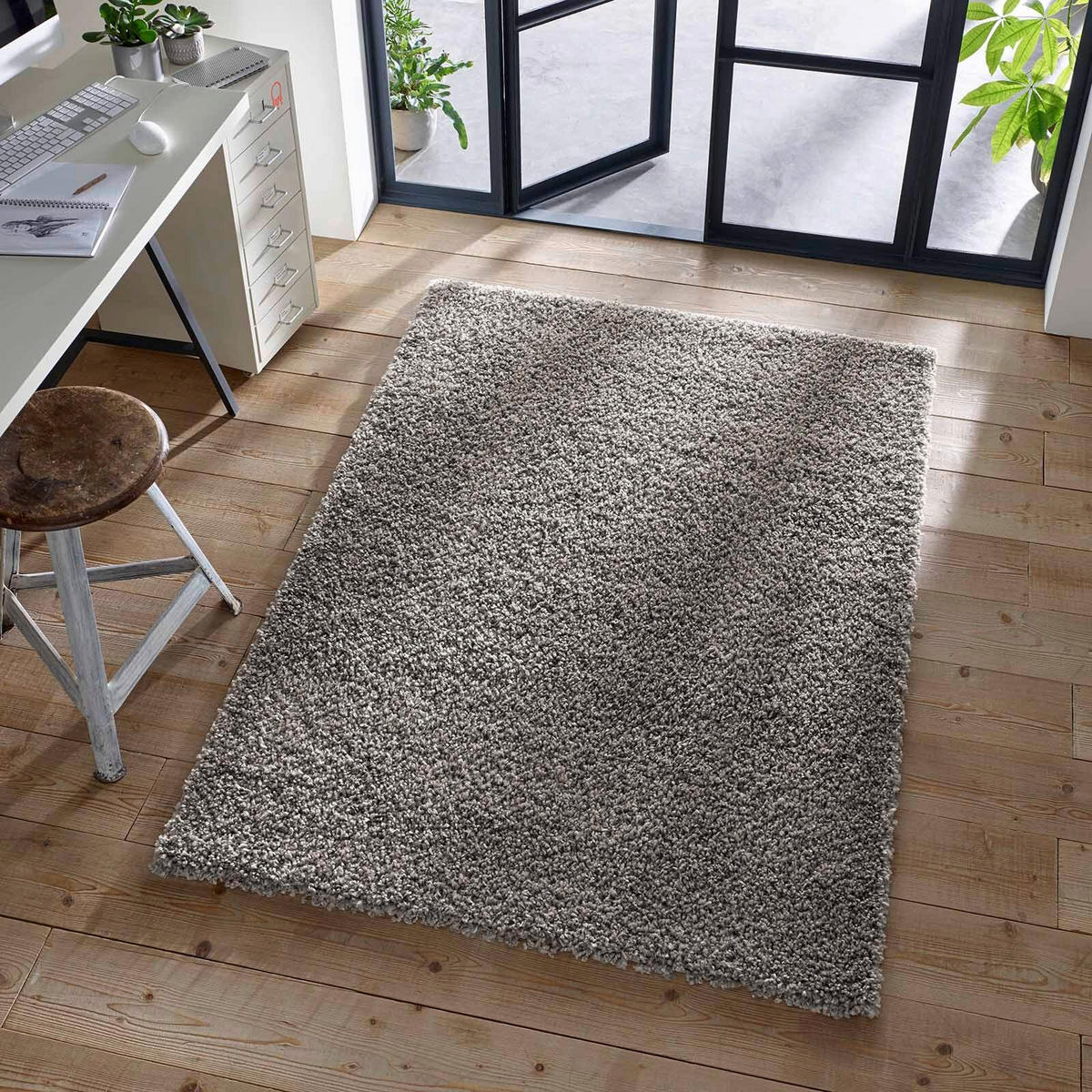 HOCHFLORTEPPICH  Wohnzimmer 240/340 cm Venezia Anthrazit rechteckig  - Anthrazit, KONVENTIONELL, Textil (240/340cm) - Novel